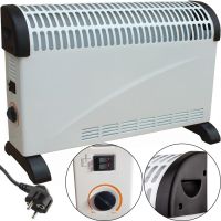 Напольный электрический конвектор Crownberg CB-2001 2000W, Конвекторный керамический обогреватель с регулировкой температуры и креплением на стену