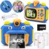 Детский фотоаппарат с мгновенной печатью фото Kids Print Camera Blue цифровая камера полароид на аккумуляторе для детей от 6 лет 12мп 1080HD Голубая