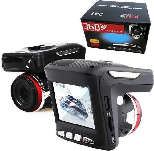 Автомобильный видеорегистратор DVR X7 GPS с антирадаром, Универсальный авторегистратор 1080P с детектором радара угол обзора 140 градусов Черный