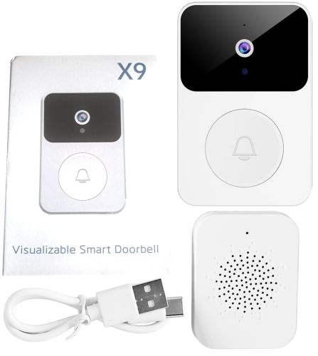 Домофон з камерою WiFi і датчиком руху Doorbell X9 розумний дверний акумуляторний Відеодомофон відео дверний дзвінок для дому управління Android iOS