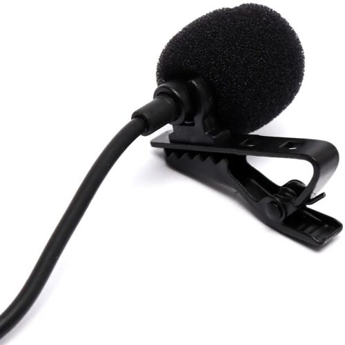 Мікрофон петличка для телефону Lavalier Micro Phone JH-043 - a 3.5 AUX провідна нагрудна петличка з затиском кліпсою і роз'ємом для навушників Чорна