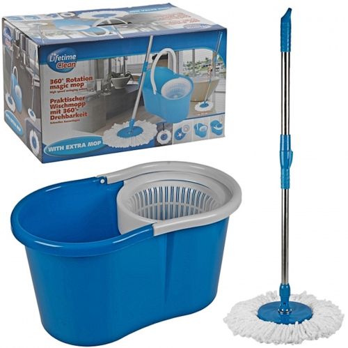 Комплект швабра з самоотжимом і відром Magic Mop 360 (Меджик Моп) телескопічна швабра з Spin Mop з насадкою з мікрофібри Easy MOP 360, Rotary Mop