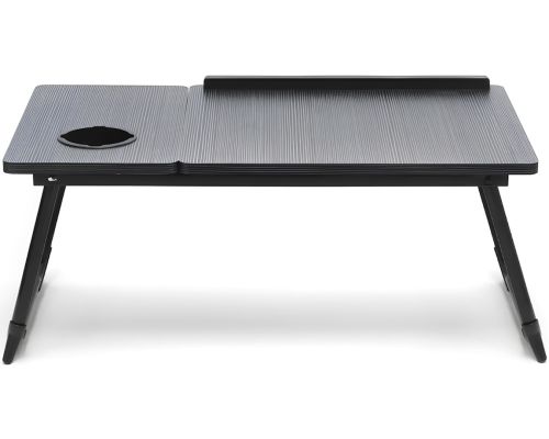 Складаний стіл для ноутбука XoKo NTB-005 до 22" портативна підставка столик для планшета з регулюванням нахилу і підстаканником MAG-842 Black Wood