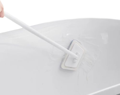 Щітка для чищення ванни і плитки Glass Eraser LY-516 2 в 1 трапецієподібна губка для миття підлоги, стін і вікон з довгою ручкою і змінними насадками