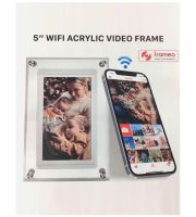 Цифрова акрилова фоторамка Photo Frame Frameo 5" 32 ГБ з Wi-Fi сенсорним IPS екраном розумна електронна рамка для фото і відео з годинником 5 дюймів