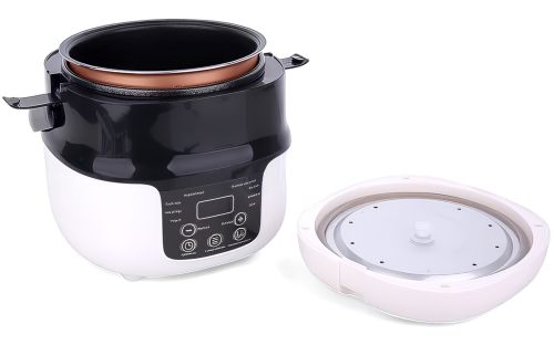 Автомобільна мультиварка Car Electric Rice Cooker M20A 2 л сенсорний мультиповар з підігрівом і таймерів 6 режимів від прикурювача 12V 24V
