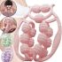 Кільцевий роликовий масажер Spirill Massager AND526 для глибокого масажу тканин і м'язів для шиї 15 коліс, антицелюлітний ручний ролик для тіла