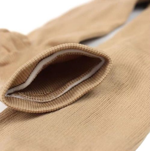 Компресійні гольфи від варикозу Zip Sox, облягаючі лікувальні панчохи, шкарпетки для фіксації щиколоток Зіп Сокс зі змійкою, Бежеві S/M, L/XL