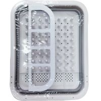 Складна кухонна сушарка для посуду Kitchen Craft Joseph Extend BN-090 розкладна, силіконова сушка для тарілок і кухонних приладів, піддон