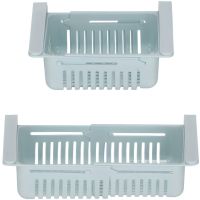 Раздвижной органайзер в холодильник Stretchable Hanging Storage Rack TM18013 подвесной контейнер, выдвижная полка, корзинка для хранения продуктов