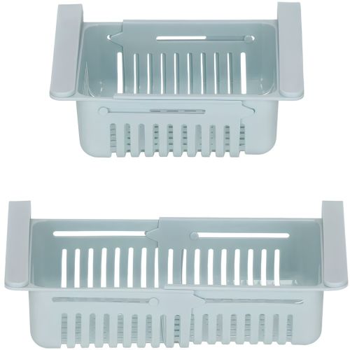 Раздвижной органайзер в холодильник Stretchable Hanging Storage Rack TM18013 подвесной контейнер, выдвижная полка, корзинка для хранения продуктов