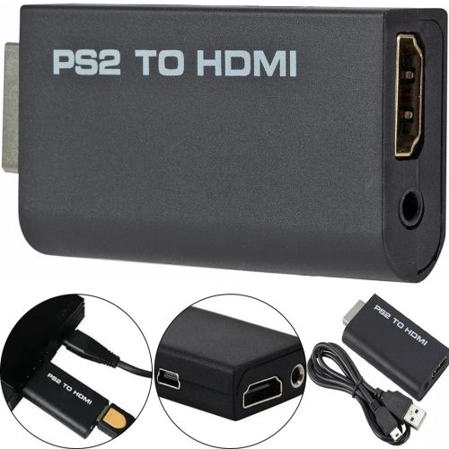 Компонентний перехідник конвертер PS2 PS3 to HDMI G300 для ігрової приставки Sony Playstation, відео та аудіо адаптер для ігрових приставок Чорний