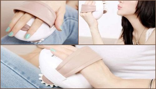 Антицеллюлитный массажер для тела Shuqin Body Slimmer SQ-100 Белый, лимфодренажный ручной роликовый вибромассажер против целлюлита для ягодиц ног рук
