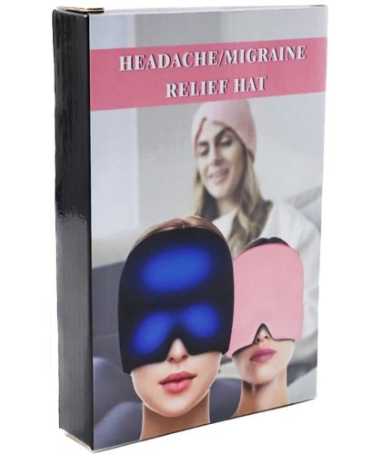 Маска для гарячої та холодної терапії Eye Pad відновлююча гелева шапочка від головного болю і мігрені з охолоджуючим і зігріваючим ефектом