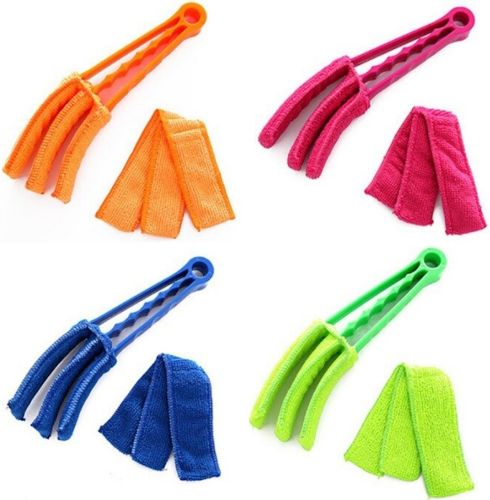 Щітка для віконних жалюзі Window Blind Cleaner Duster Brush потрійна щітка для прибирання та очищення і радіаторів від пилу з насадками з мікрофібри
