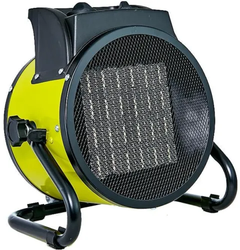 Теплова гармата Grunfeld GG1506-2 3000W 3 режими до 280 м3/год, Електричний підлоговий обігрівач тепловентилятор NF-002 3кВт від мережі Жовтий