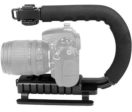 Стабилизатор ручка Gimbal AY-49U с креплением для фотоаппарата и телефона с Bluetooth микрофоном и LED лампой для селфи и видео с пультом ДУ