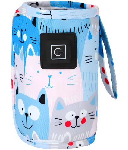 Нагреватель для детских бутылочек Heating Bottle Cover N-006 портативная грелка 3 режима для детского молока и воды с поддержкой температуры от USB