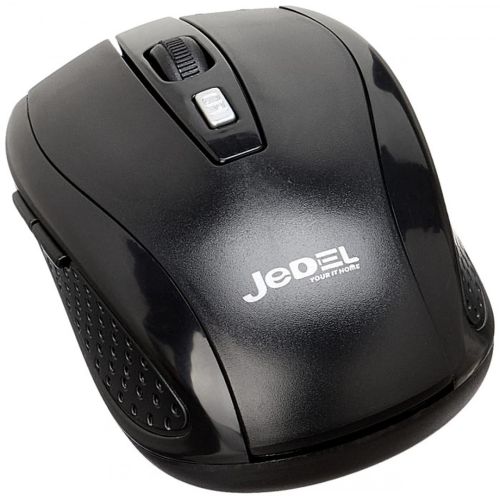 Бездротова оптична мишка Jedel W550 Black 1000 dpi ігрова для комп'ютера і ноутбука 2.4 GHZ на батарейці, геймерська USB миша 98127 Чорна