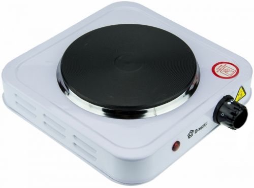 Електрична настільна плита на одну конфорку Domotec MS-5821 1000W, одноконфорочная дискова електроплита 1000Вт з термостатом на 5 положень