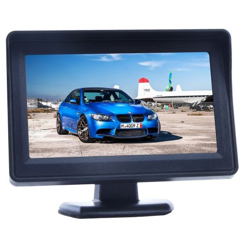 Монітор автомобільний TFT LCD екран 4,3 "дисплей LCD 4.3' для Камери заднього виду в автомобіль, Автомонітор на ніжці Дисплей 320х240 в машину Чорний