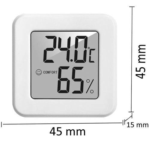 Електронний кімнатний термометр Vkstar Cx - 1207 Цифровий гігрометр з LCD вимірювач температури і вологості повітря в приміщенні термогігрометр Білий