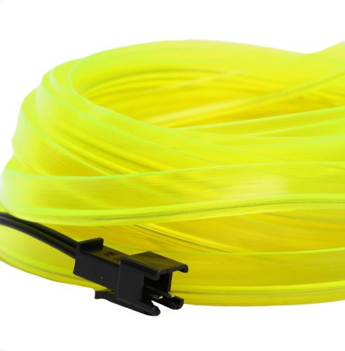 Светодиодная силиконовая лента LED NEON 0729 Yellow 5 м с блоком питания, Универсальная неоновая гибкая подсветка 12V-220V 5m в силиконе Желтая