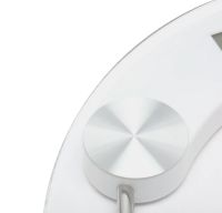 Електронні підлогові ваги Domotec MS-2003A до 180 кг, круглі скляні ваги з Led дисплеєм домашні для зважування крок 0.1 кг MS2003A прозорі
