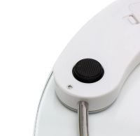 Електронні підлогові ваги Domotec MS-2003A до 180 кг, круглі скляні ваги з Led дисплеєм домашні для зважування крок 0.1 кг MS2003A прозорі