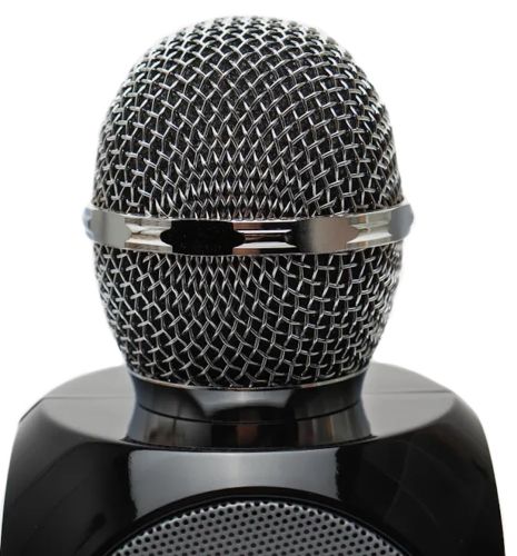Бездротовий караоке мікрофон WSTER WS - 1816 Bluetooth USB AUX FM з вбудованою колонкою і 4 тембрами голосу на акумуляторі з динаміком Ws1816 Чорний