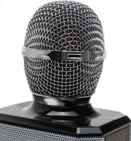 Беспроводной караоке микрофон WSTER WS-1828 Bluetooth USB AUX FM со встроенной колонкой и 4 тембрами голоса на аккумуляторе с динамиком WS1828 Черный