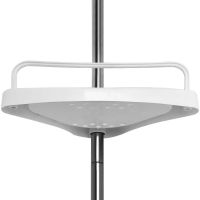 Кутова полиця для ванної, душової Aidesen Multi Corner GY-188, телескопічна розсувна етажерка 4 яруси з регульованою висотою Біла XL-176