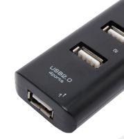 USB хаб Hi-Speed XD4 Black на 4 порта, Универсальный разветвитель с 4 выходами концентратор переходник HUB 480 Мбит для компьютера от USB Черный