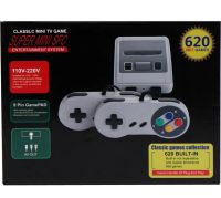 Портативна ігрова ретро приставка Dendy 620 ігор Денді 8 Bit Super Mini SFC, Дитяча консоль 8 біт з двома джойстиками і вбудованими іграми Сіра