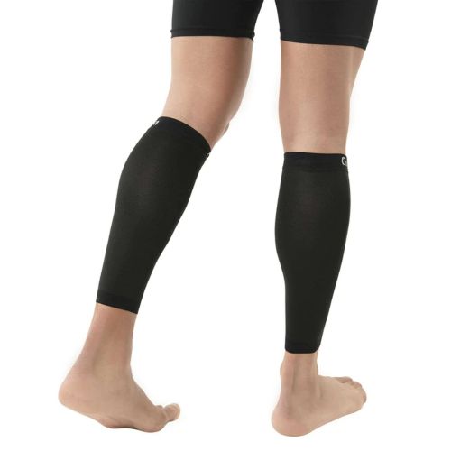 Підтримуючі компресійні гетри Copper Fit Calf Compression Sleeves, облягаючі гольфи з фіксацією литок, Бандаж для підтримки гомілки чорні