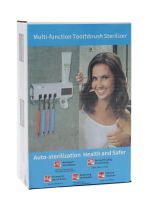 Тримач зубних щіток Brush Sterilizer 3 в 1 JX-5588, Диспенсер дозатор для зубної пасти, Уф стерилізатор, Контейнер з дезінфекцією Білий