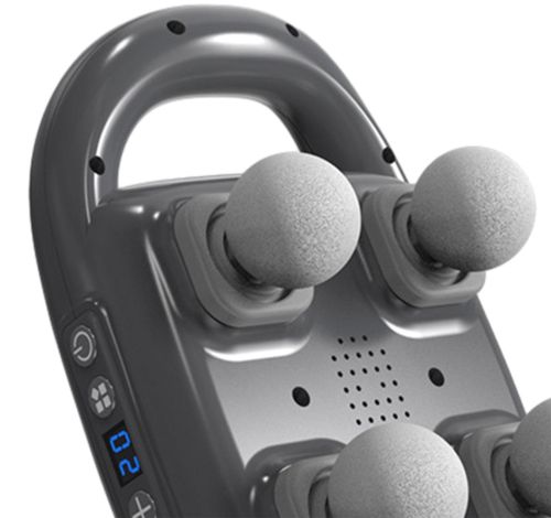 Масажер перкусійний Massage Gun TosWa FZ-668 для масажу всього тіла 4 головки, Ручний акумуляторний 9 режимів 20 швидкостей для м'язів і релаксації