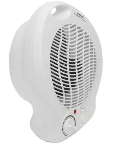 Електричний тепловентилятор Domotec MS-5902 2000W дуйка 3 режими з ручкою, підлоговий обігрівач Домотек MS5902 2000 Вт на 22 кв. м. Білий