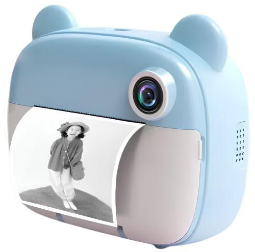 Дитячий фотоапарат з миттєвим друком DIY Instant Digital Camera M3 3 в 1 цифрова камера полароїд для фото і відео на акумуляторі Блакитний