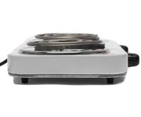 Настільна електроплита Domotec MS-5802 1000W на 2 конфорки спіраль, двоконфорочна електрична плита 1000Вт з термостатом на 5 положень Біла