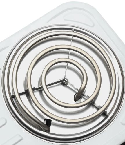 Настільна електроплита Domotec MS-5802 1000W на 2 конфорки спіраль, двоконфорочна електрична плита 1000Вт з термостатом на 5 положень Біла