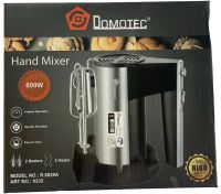Ручний кухонний міксер Domotec R. 6629a для замішування тіста з 2 видами насадок на підставці 800W, електричний тістоміс Домотек 800Вт 5 швидкостей