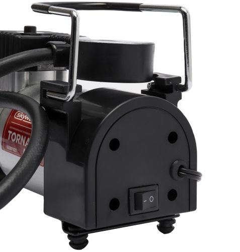 Автокомпресор від прикурювача Аіг pump HS - 208 965кПа для накачування шин 140psi 10Amp Автомобільний компресор насос для підкачки коліс машини чорний