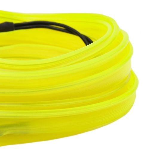 Светодиодная силиконовая лента LED NEON 0729 Yellow 5 м с блоком питания, Универсальная неоновая гибкая подсветка 12V-220V 5m в силиконе Желтая