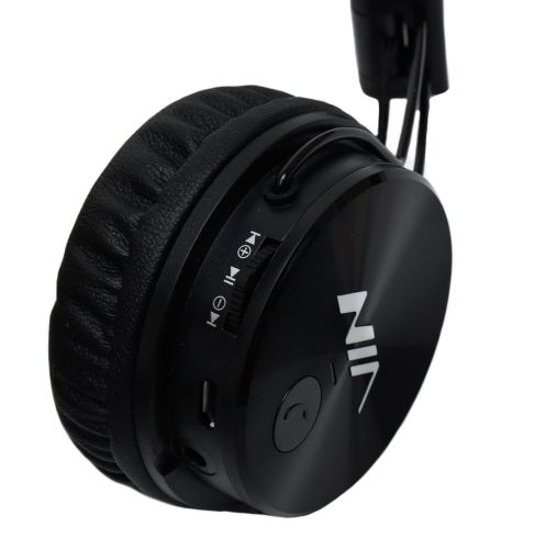 Бездротові накладні Bluetooth навушники NIA X3 з МР3 плеєром і FM Black, повнорозмірні блютуз стерео навушники з мікрофоном і радіо чорні