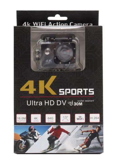 Водонепроникна спортивна екшн камера DVR SPORT S3R Wi Fi Ultra HD, 4 K Wi-Fi 16 МП з пультом, аквабоксом для зйомки під водою і набором кріплень