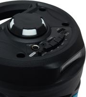 Бездротова Bluetooth колонка динамік SoonBox S4403 з LED підсвічуванням 10W і мікрофоном, акумуляторна блютуз акустика караоке USB SD FM AUX Чорна