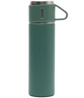 Подарунковий набір термос Vacuum Flask Tea Set з вакуумною ізоляцією 500 мл з 3 кружками Бокс з термокружкой і чашками з нержавіючої сталі