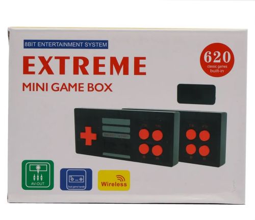 Ігрова приставка 8bit U-BOX EXTREME Mini Game Box AHH-07 620 ігор з 2 бездротовими джойстиками Портативна консоль 8 біт з вбудованими іграми D600