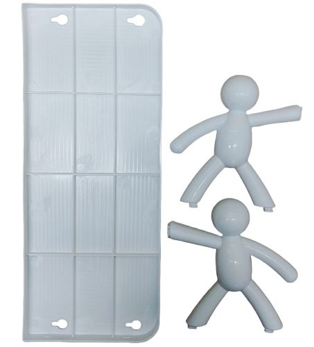 Настінна самоклейна полиця органайзер Чоловічки Storage Shelf AND XL-941 для ванної кімнати, Пряма підвісна поличка для приладдя Біла, Пряма підвісна поличка для приладдя